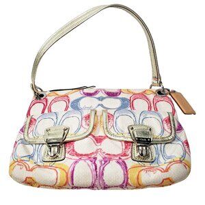 Coach Poppy Signature Canvas Dream C Scribble Print Hippie Handbag 19030